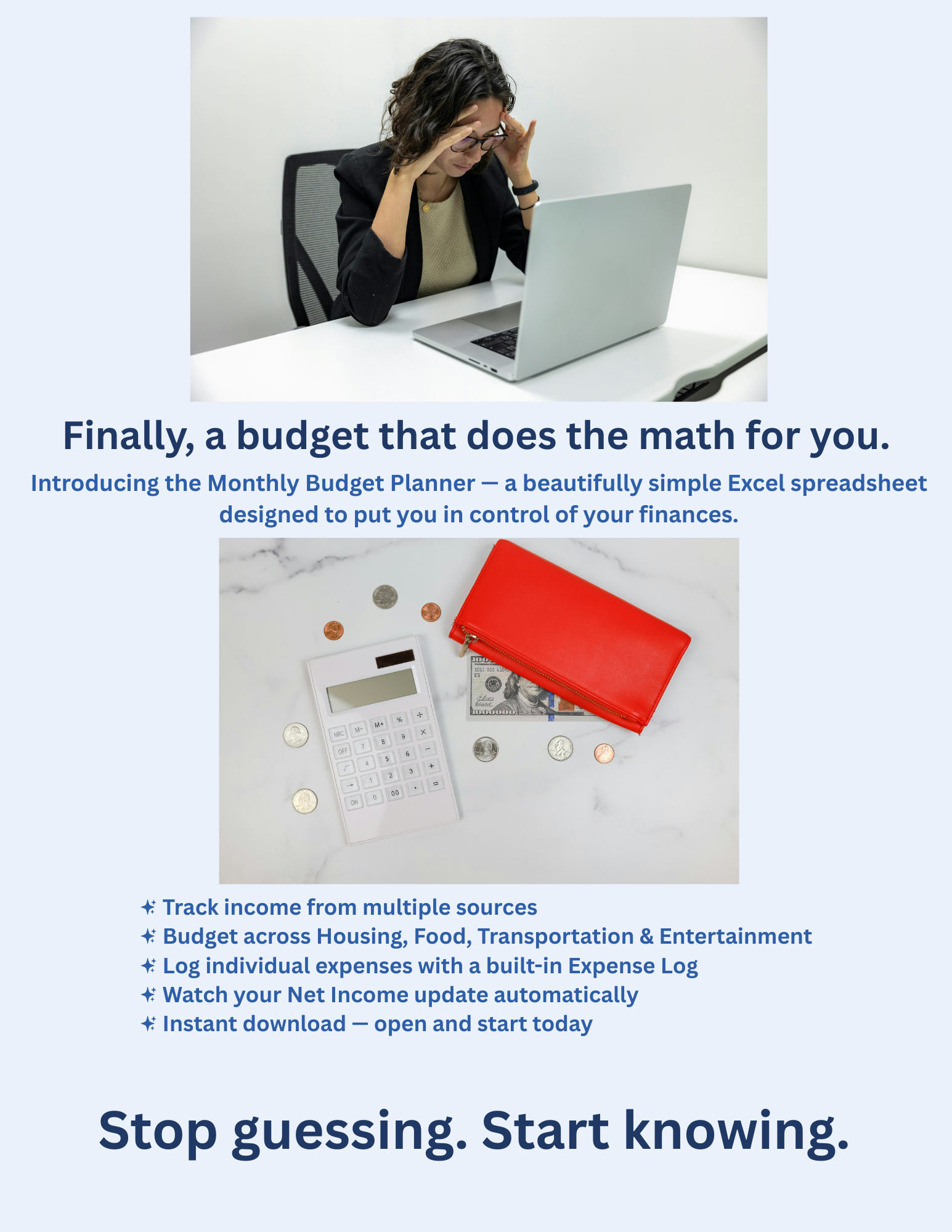 Monthly Budget Planner & Expense Tracker | Excel Spreadsheet Template | Personal Finance | Income & Spending Tracker | Instant Download